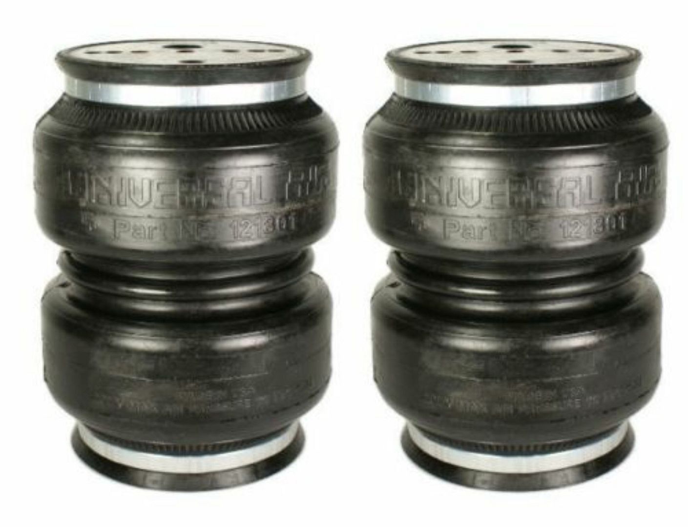 Universal Air DOUBLE PLAY 1/2" Port Air Bags Air Ride 2 pack eBay